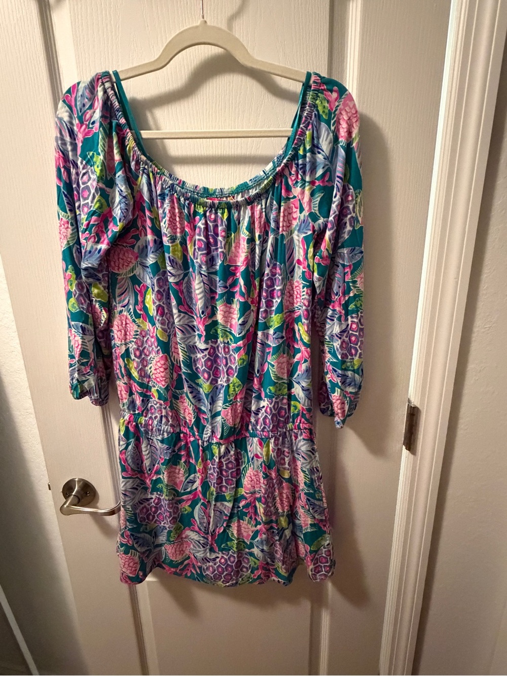 Lilly Pulitzer Teal, Pink, Green Scoop-Neck Tunic